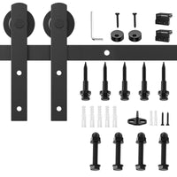 2m Heavy Duty Sliding Barn Single Door Hardware Kit Damper Track Rail Roller System Kings Warehouse 
