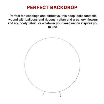 2M Wedding Hoop Round Circle Arch Backdrop Flower Display Stand Frame Background Home & Garden KingsWarehouse 
