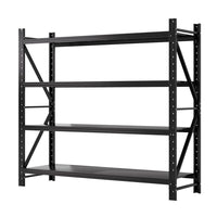 2Mx1.8M Garage Shelving Warehouse Rack Pallet Racking Storage Shelf Black