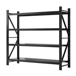 2Mx1.8M Garage Shelving Warehouse Rack Pallet Racking Storage Shelf Black Winter Prep Kings Warehouse