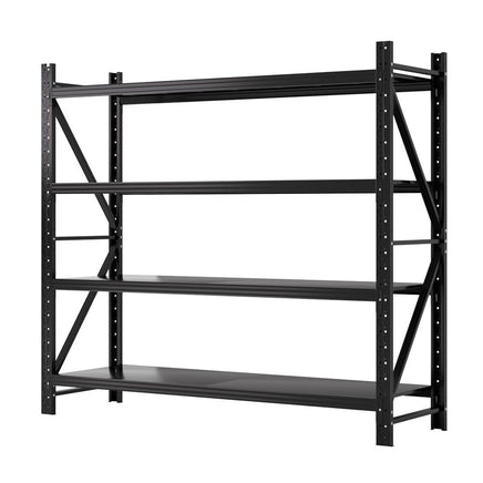 2Mx1.8M Garage Shelving Warehouse Rack Pallet Racking Storage Shelf Black Winter Prep Kings Warehouse 