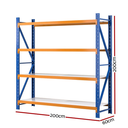 2Mx2M Garage Shelving Warehouse Rack Pallet Racking Storage Shelf Blue Kings Warehouse 