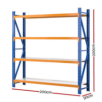 2Mx2M Garage Shelving Warehouse Rack Pallet Racking Storage Shelf Blue Kings Warehouse 
