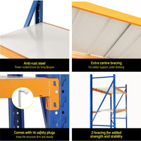 2Mx2M Garage Shelving Warehouse Rack Pallet Racking Storage Shelf Blue Kings Warehouse 