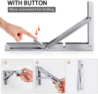 2PCS 14inch Steel Wall Mounted Folding Triangle Angle Shelf Support Bracket Rack Kings Warehouse 
