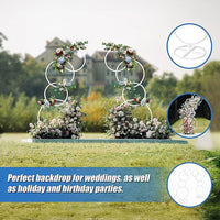 2pcs Round Wedding Arch Backdrop Rings Loops Flower Balloon Lawn Row Stand Home & Garden Kings Warehouse 