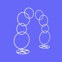 2pcs Round Wedding Arch Backdrop Rings Loops Flower Balloon Lawn Row Stand Home & Garden Kings Warehouse 