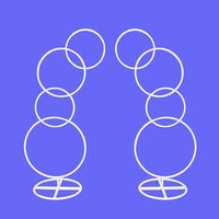 2pcs Round Wedding Arch Backdrop Rings Loops Flower Balloon Lawn Row Stand Home & Garden Kings Warehouse 