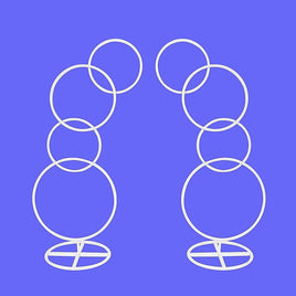 2pcs Round Wedding Arch Backdrop Rings Loops Flower Balloon Lawn Row Stand Home & Garden Kings Warehouse 