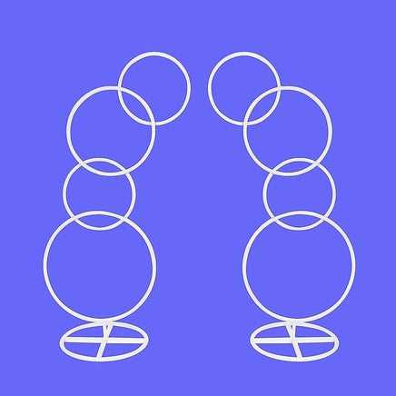 2pcs Round Wedding Arch Backdrop Rings Loops Flower Balloon Lawn Row Stand Home & Garden Kings Warehouse 