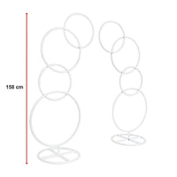 2pcs Round Wedding Arch Backdrop Rings Loops Flower Balloon Lawn Row Stand Home & Garden Kings Warehouse 