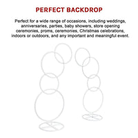 2pcs Round Wedding Arch Backdrop Rings Loops Flower Balloon Lawn Row Stand Home & Garden Kings Warehouse 