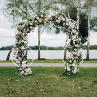 2pcs Round Wedding Arch Backdrop Rings Loops Flower Balloon Lawn Row Stand Home & Garden Kings Warehouse 
