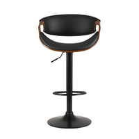 2x Bar Stools Gas Lift Leather w/Armrest Furniture Kings Warehouse 
