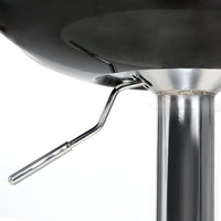 2x Bar Stools Gas Lift Plastic Seat Black Furniture Kings Warehouse 