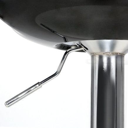 2x Bar Stools Gas Lift Plastic Seat Black Furniture Kings Warehouse 