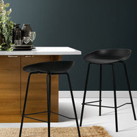 2x Bar Stools Kitchen Counter Stools Metal Furniture Kings Warehouse 