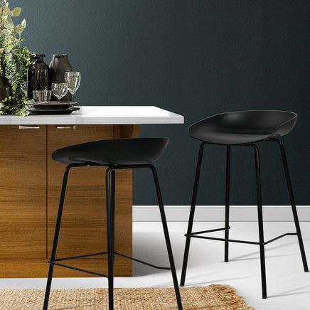 2x Bar Stools Kitchen Counter Stools Metal Furniture Kings Warehouse 