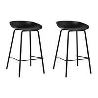 2x Bar Stools Kitchen Counter Stools Metal