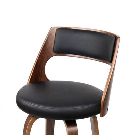 2x Bar Stools Swivel Leather Chair 65cm Furniture Kings Warehouse 