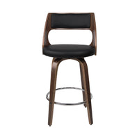 2x Bar Stools Swivel Leather Chair 76cm Furniture Kings Warehouse 