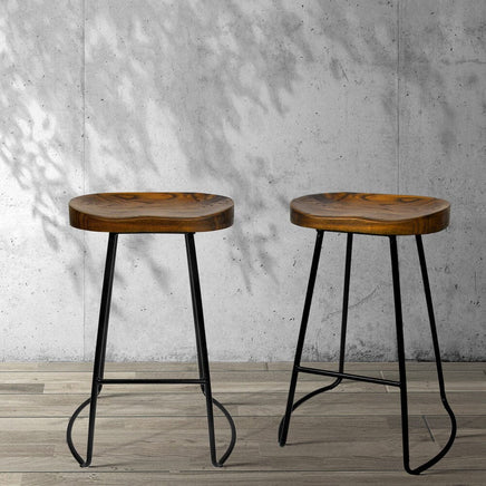 2x Bar Stools Tractor Seat 65cm Furniture Kings Warehouse 