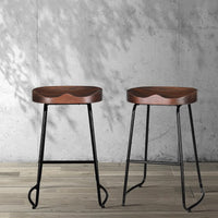 2x Bar Stools Tractor Seat 65cm Furniture Kings Warehouse 