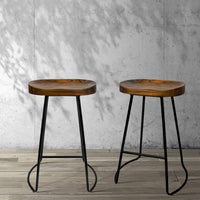 2x Bar Stools Tractor Seat 65cm Furniture Kings Warehouse 