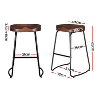 2x Bar Stools Tractor Seat 65cm Furniture Kings Warehouse 