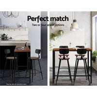 2x Bar Stools Vintage Metal Chairs Furniture Kings Warehouse 