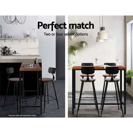 2x Bar Stools Vintage Metal Chairs Furniture Kings Warehouse 