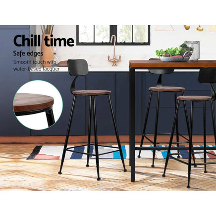 2x Bar Stools Vintage Metal Chairs Furniture Kings Warehouse 