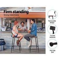 2x Bar Stools Vintage Metal Chairs Furniture Kings Warehouse 