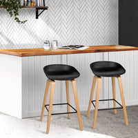 2x Bar Stools Wooden Furniture Kings Warehouse 