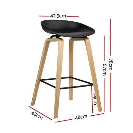 2x Bar Stools Wooden Furniture Kings Warehouse 