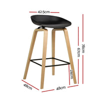 2x Bar Stools Wooden Furniture Kings Warehouse 