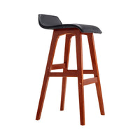 2x Bar Stools Wooden Stool Black Furniture Kings Warehouse 