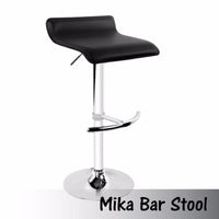 2X Black Bar Stools Faux Leather Low Back Adjustable Crome Base Gas Lift Slim Seat Swivel Chairs Furniture Kings Warehouse 