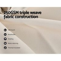2X Blockout Curtains Blackout Window Curtain Eyelet 300x230cm Beige Kings Warehouse 