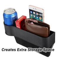 2X Car Seat Gap Slit Pocket Storage Organizer Caddy Keys Phone Coins Holder Box Kings Warehouse 