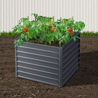 2x Garden Bed 100x100x77cm Planter Box Raised Container Galvanised Home & Garden Kings Warehouse 