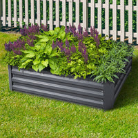 2x Garden Bed 120x90cm Planter Box Raised Container Galvanised Herb Home & Garden Kings Warehouse 