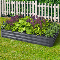 2x Garden Bed 210x90cm Planter Box Raised Container Galvanised Herb Home & Garden Kings Warehouse 