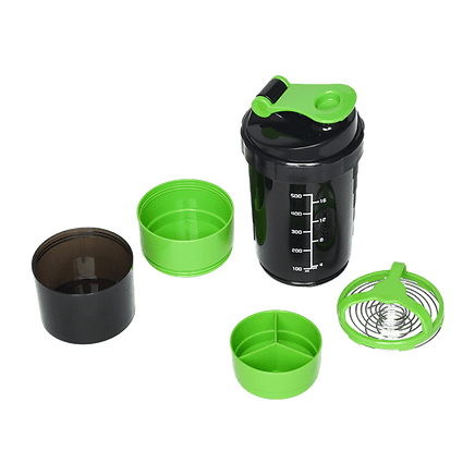2x Protein Shaker Bottle Set – 3-in-1 Smart Blender Mixer Cup for Gym & Fitness Sports & Fitness Kings Warehouse 