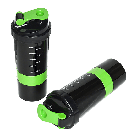 2x Protein Shaker Bottle Set – 3-in-1 Smart Blender Mixer Cup for Gym & Fitness Sports & Fitness Kings Warehouse 