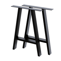 2x Rustic Dining Table Legs Steel Industrial Vintage 71cm - Black Home & Garden Kings Warehouse 