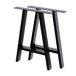2x Rustic Dining Table Legs Steel Industrial Vintage 71cm - Black Home & Garden Kings Warehouse 