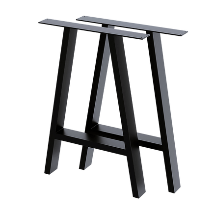 2x Rustic Dining Table Legs Steel Industrial Vintage 71cm - Black Home & Garden Kings Warehouse 