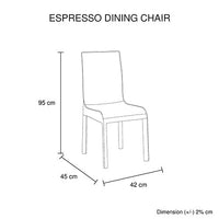 2x Steel Frame White Leatherette Medium High Backrest Dining Chairs with Wooden legs Furniture Kings Warehouse 