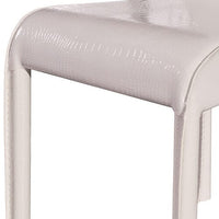 2x Steel Frame White Leatherette Medium High Backrest Dining Chairs with Wooden legs Furniture Kings Warehouse 